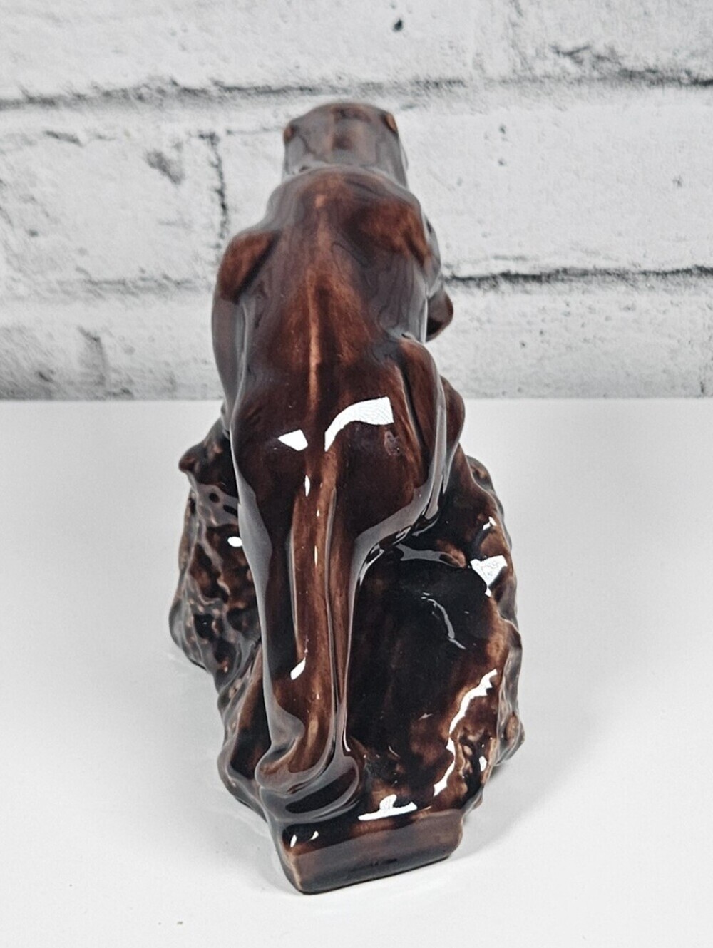 Blue Mountain Pottery Brown Cougar Panther Figurine Canadian Art Pottery - Picture 6 of 12